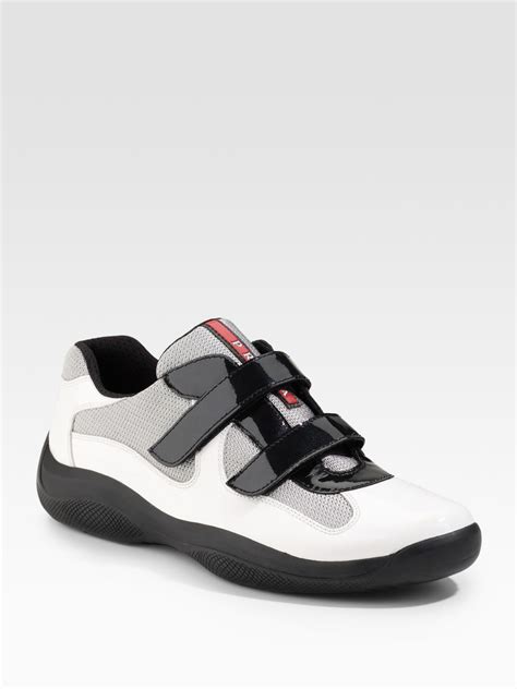 mens prada white shoes